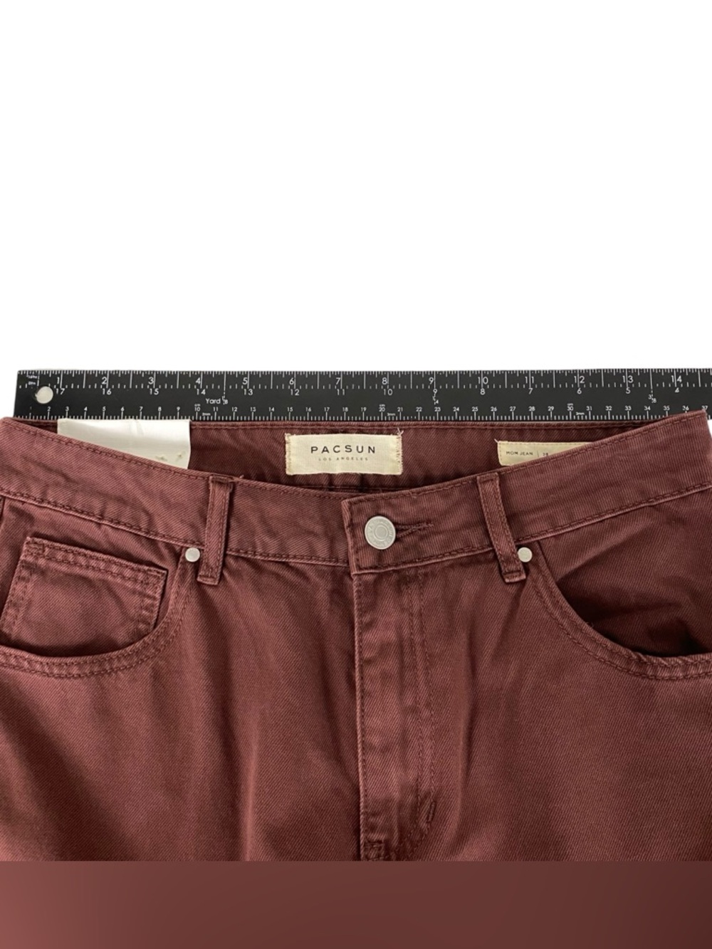 PacSun Womens Crop Mom Jeans Size 28" High Rise Straight Leg Denim Y2K Raisin - Picture 9 of 14